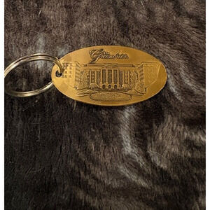 Vtg Hotel Advertising Greenbrier Resort West Virginia Brass Room KeyFob Keychain